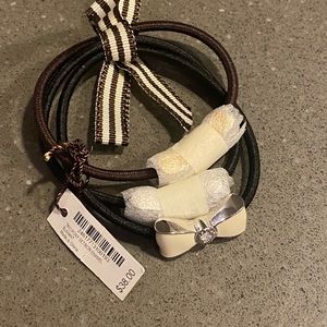 Henri Bendel trio pony set/bowl enamel- never used